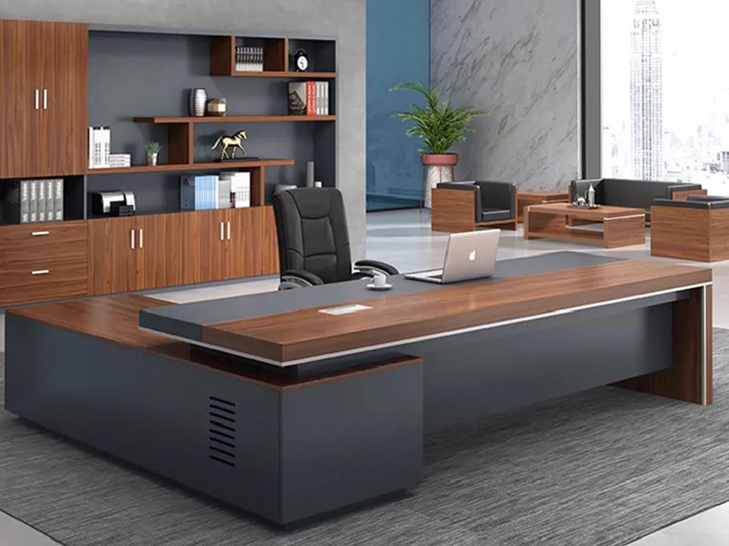 Desk + Filing Cabinet